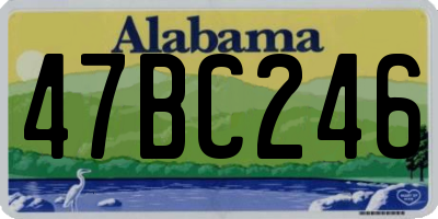 AL license plate 47BC246
