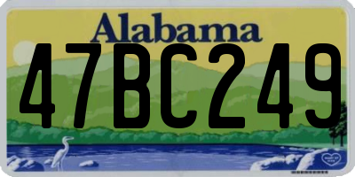AL license plate 47BC249