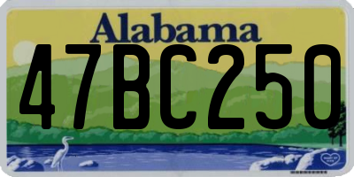 AL license plate 47BC250