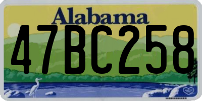 AL license plate 47BC258