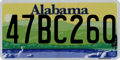 AL license plate 47BC260