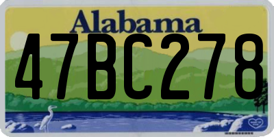 AL license plate 47BC278