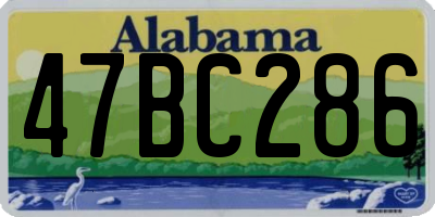 AL license plate 47BC286