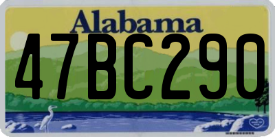 AL license plate 47BC290