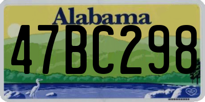 AL license plate 47BC298
