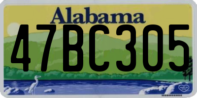 AL license plate 47BC305