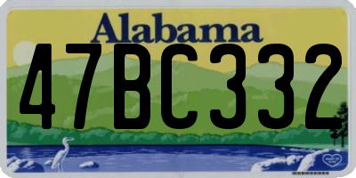 AL license plate 47BC332