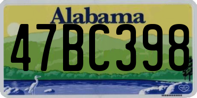 AL license plate 47BC398