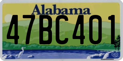 AL license plate 47BC401