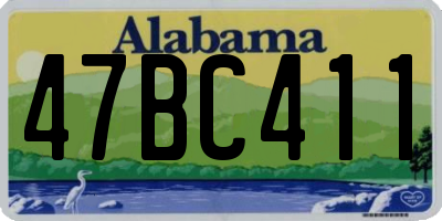 AL license plate 47BC411