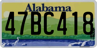 AL license plate 47BC418