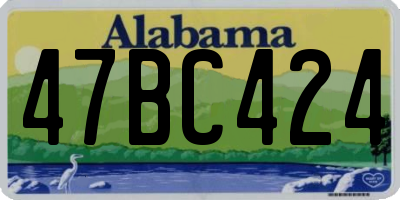 AL license plate 47BC424