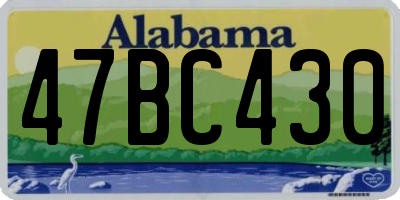 AL license plate 47BC430