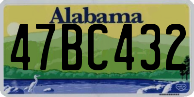 AL license plate 47BC432
