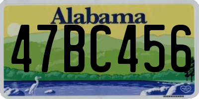 AL license plate 47BC456