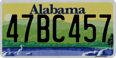 AL license plate 47BC457