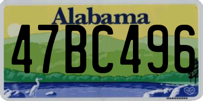 AL license plate 47BC496