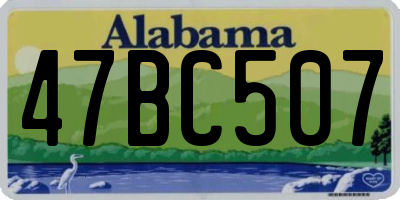 AL license plate 47BC507