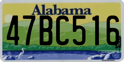 AL license plate 47BC516