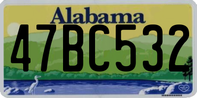 AL license plate 47BC532