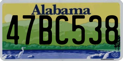 AL license plate 47BC538