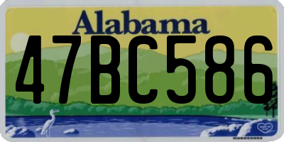 AL license plate 47BC586