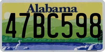 AL license plate 47BC598