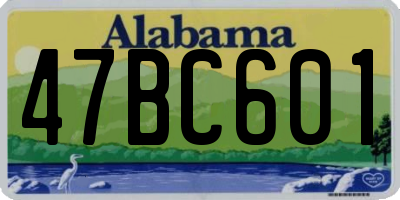 AL license plate 47BC601