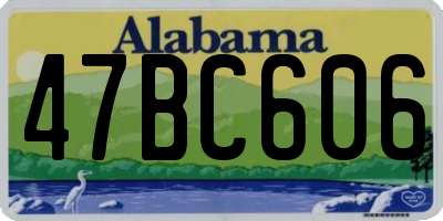 AL license plate 47BC606