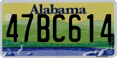 AL license plate 47BC614