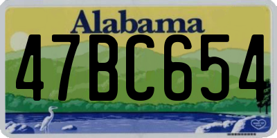 AL license plate 47BC654