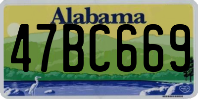 AL license plate 47BC669