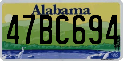 AL license plate 47BC694