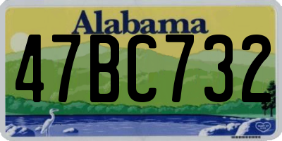 AL license plate 47BC732