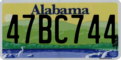 AL license plate 47BC744
