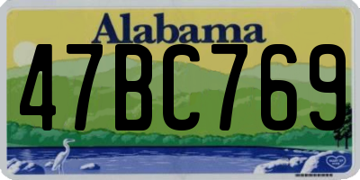 AL license plate 47BC769