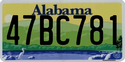 AL license plate 47BC781