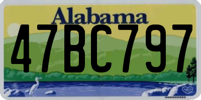 AL license plate 47BC797