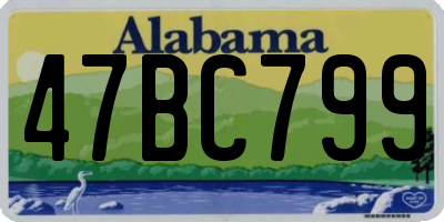 AL license plate 47BC799