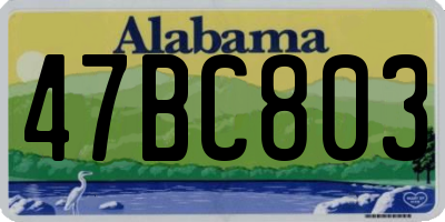 AL license plate 47BC803
