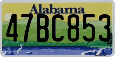 AL license plate 47BC853