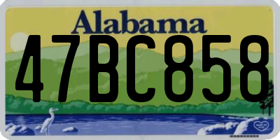AL license plate 47BC858