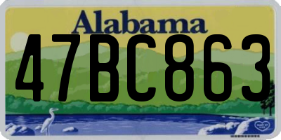 AL license plate 47BC863
