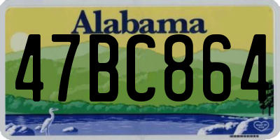 AL license plate 47BC864