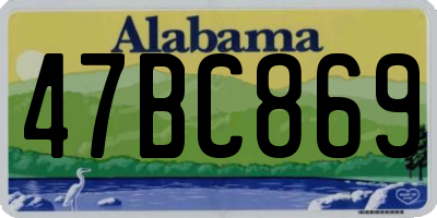 AL license plate 47BC869
