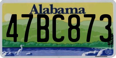 AL license plate 47BC873