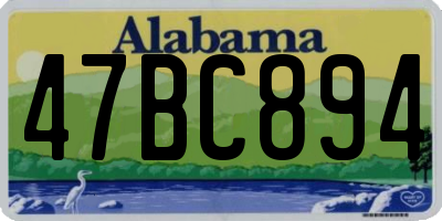 AL license plate 47BC894
