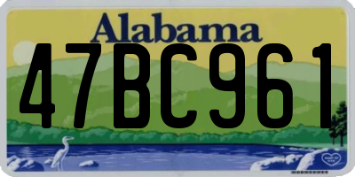 AL license plate 47BC961