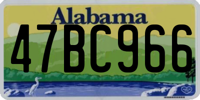 AL license plate 47BC966