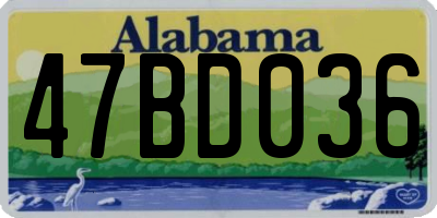 AL license plate 47BD036